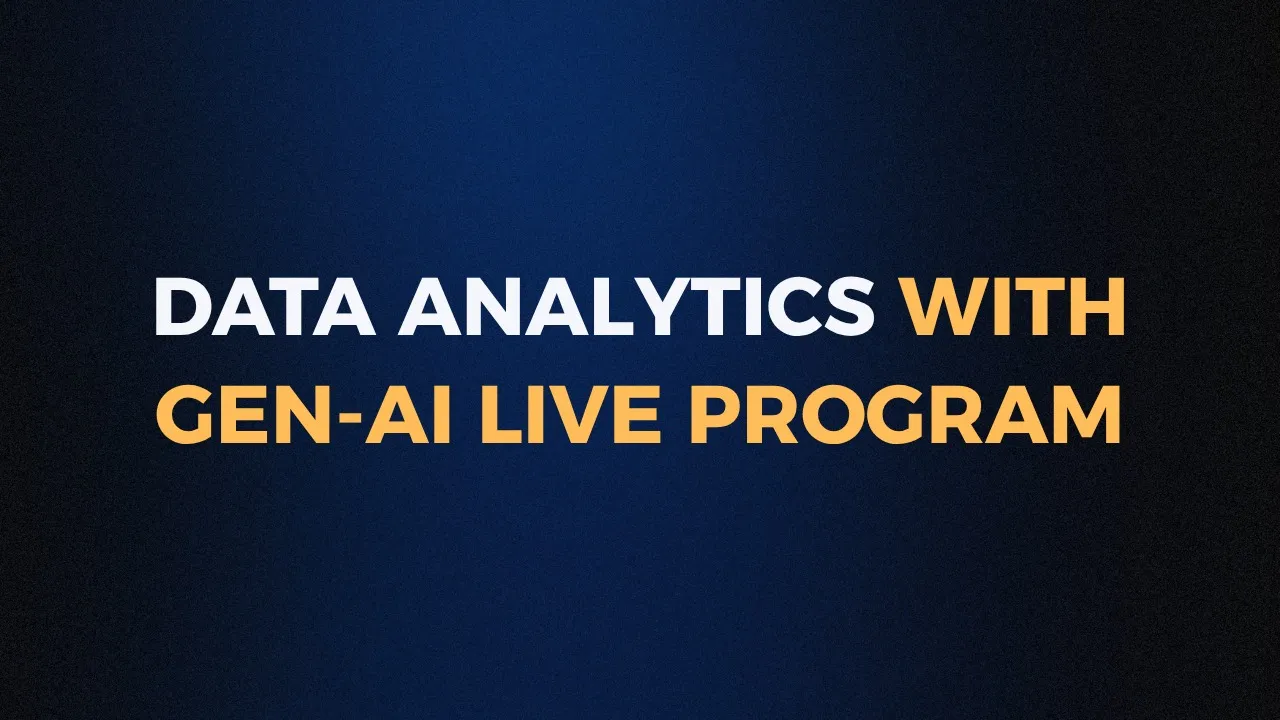 Data Analytics With Gen-AI Live Program 